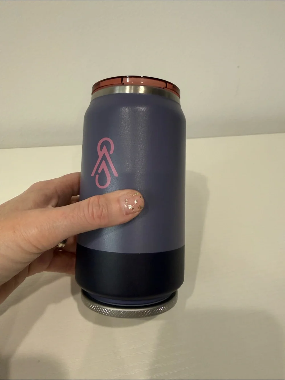 SMMT park city Insulated Purple Travel Tumbler with Pink Logo
